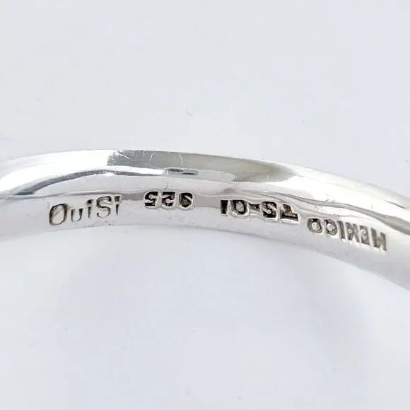 Vintage OuiSi Mexico Taxco TS-01 Sterling Silver 925 Zigzag Cuff Bracelet 6" - Picture 8 of 10